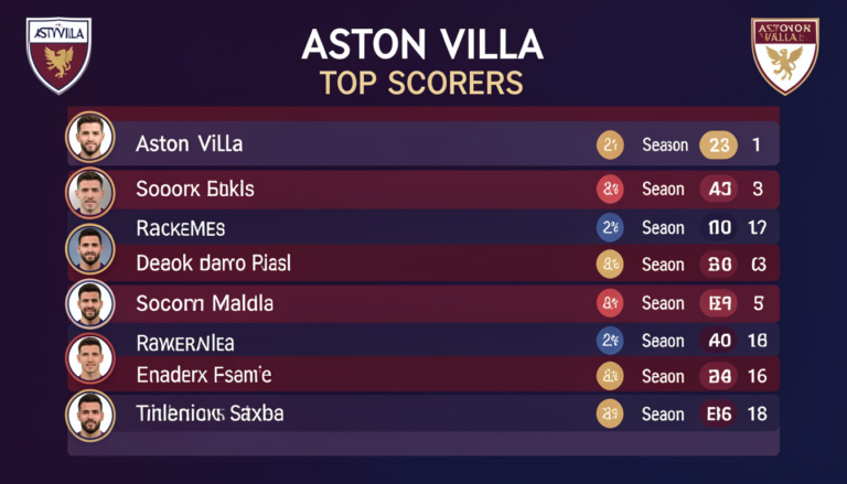 Aston Villa Top Scorers